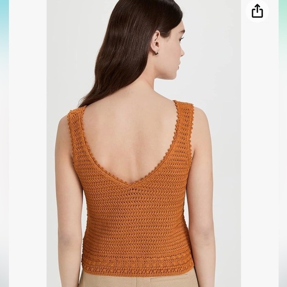 NWT Vince Women's Crochet Square Nk Tank - Picture 2 of 6